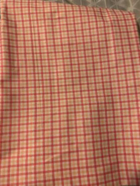 RED & YELLOW PLAID 100% COTTON FABRIC