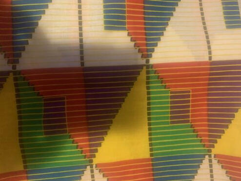 MULTICOLORED AFRICAN 100% COTTON FABRIC